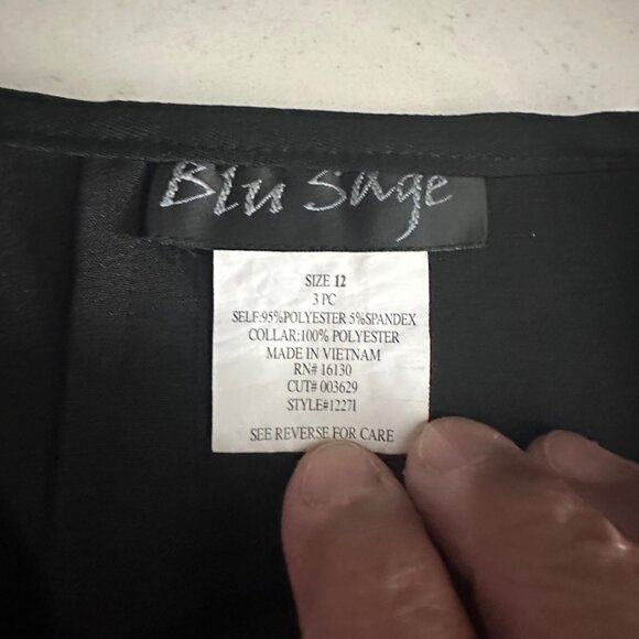 Blu Sage Womens Black Knee-Length Pencil Skirt Size 12 Polyester Blend - Picture 5 of 8